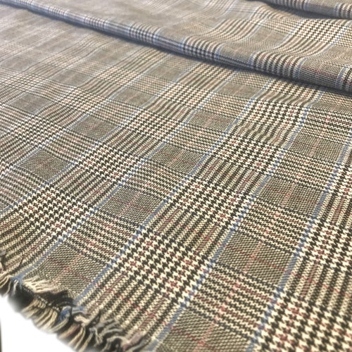 Yarn Dyed Plaid Grey/blue Combo Brushed Fabric 55/56 Etsy