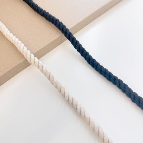 Thick Cotton One Way Braided Draw Cord Strap, 1/2" Width - Sold per Yard (TRIM BASIC 4)