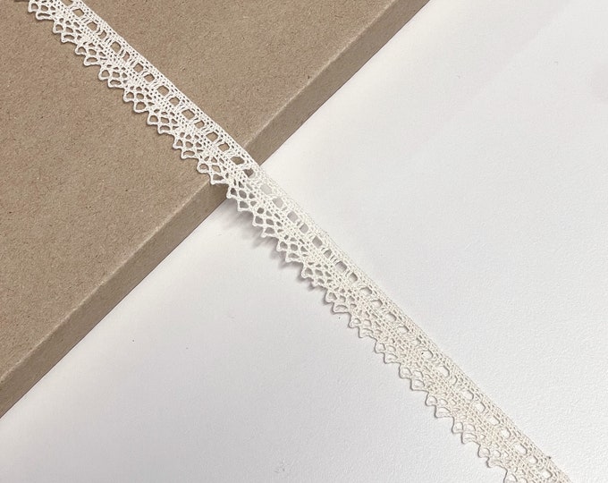 Natural 5/8" Width Cotton edge lace Trim (LT27)