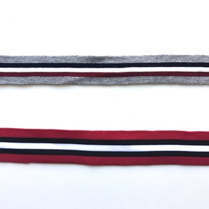 Multiple colorway 1~1 1/4&quot; rib knit trim (FT13)