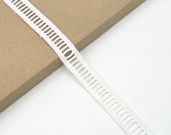 Off White Ladder Shaped Lace Trim, 5/8" Width, Sold by the Yard (LT14)