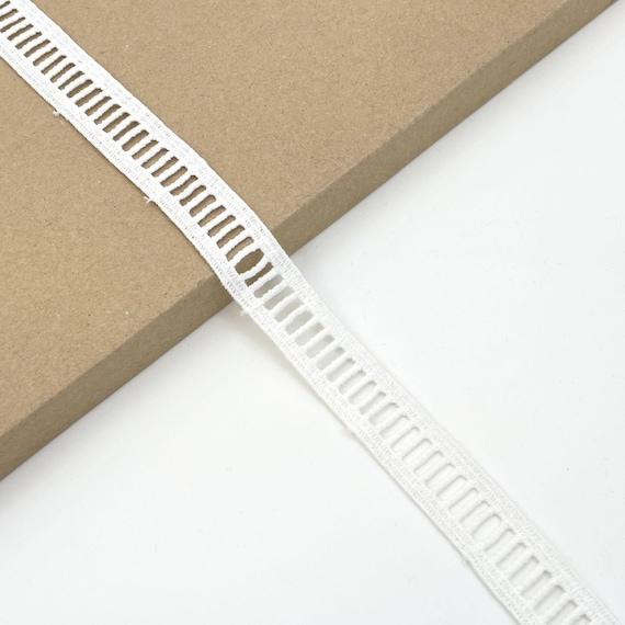 Off White Ladder Shaped Lace Trim, 7/8" Width, Sold by the Yard (LT14)