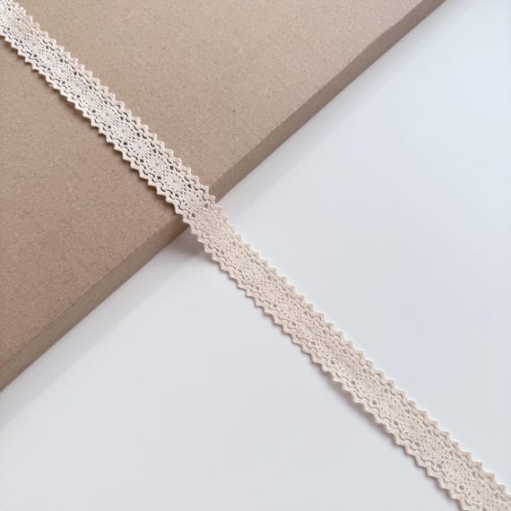 Natural Beige Cotton Edge Lace Trim, 3/4" Width (LT2-2) - Sold by Yard