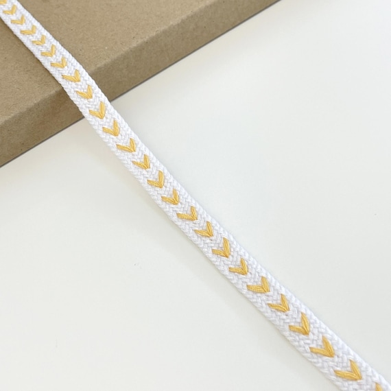 Yellow V-shape Braided Drawcord Trim, 1/2" Width - Selling per Yard (FT17)