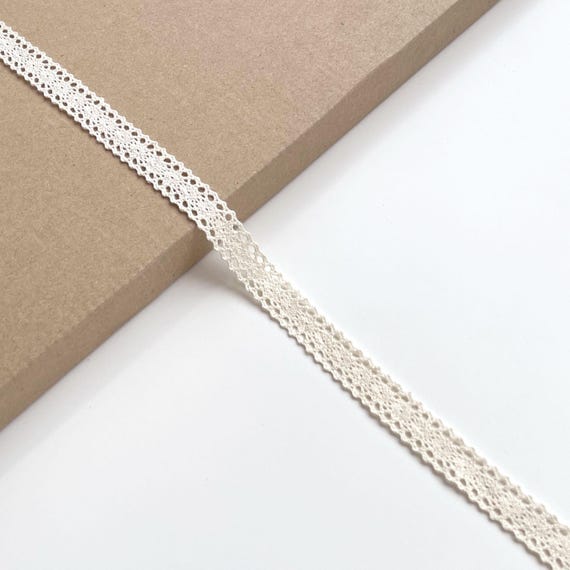 Natural Beige Cotton Edge Lace Trim, 9/16" Width (LT2-2) - Sold by Yard