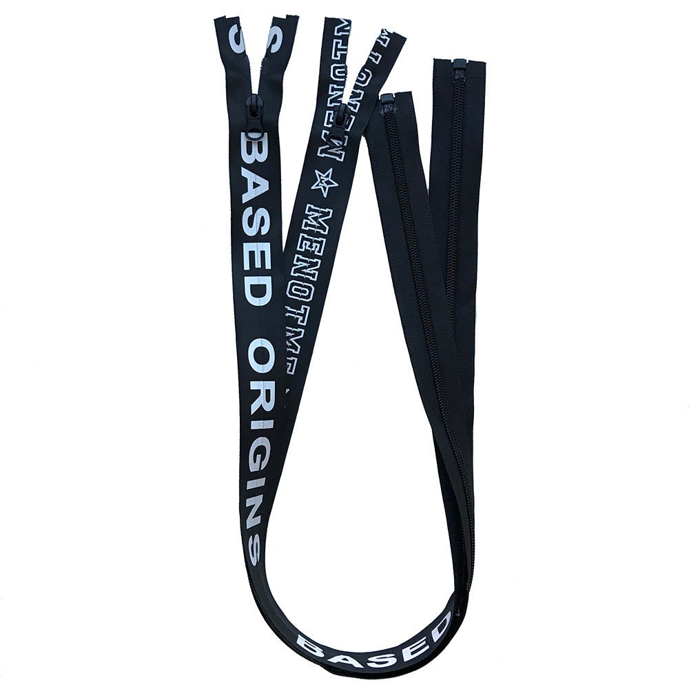 Water proof nylon coil open zipper with logo and peanut puller