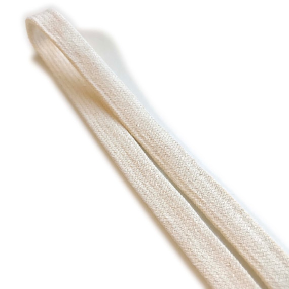 Natural Cotton draw cord strap 1/2"(Selling per yard: not running yards) (TRIM BASIC 16)