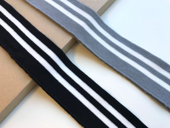 Multiple colorway 2 1/4" flat rib knit trim (FT7-1)
