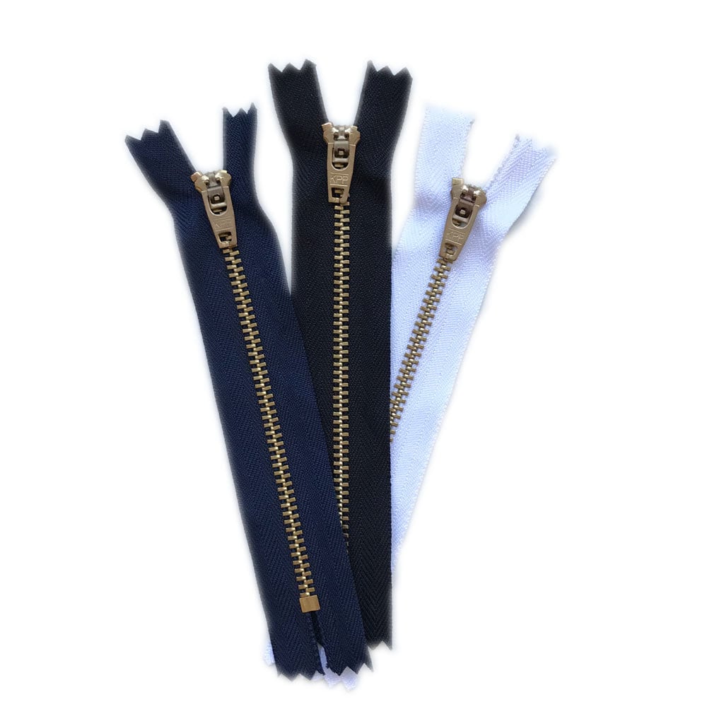 6 Zippers//Pack= Navy 2, Black 2, White 2 4,5,6,7 Over Kleshas Jeans Metal Zipper 7