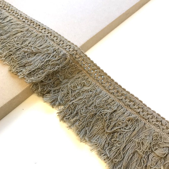 Brown-Olive Cotton Fringe Lace Trim 3 1/2" (LT17)