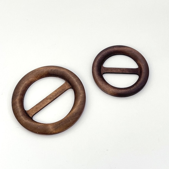 Wood Buckle Round Shaped With Inner Bar(BTN1, Buckle) Selling Per Piece