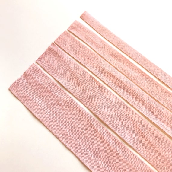 Pink Cotton twill tape( 1/2, 3/4, 1, 1 1/2") -  PetiteCocoCrafts Signature cotton ribbon collection (TRIM BASIC 10)