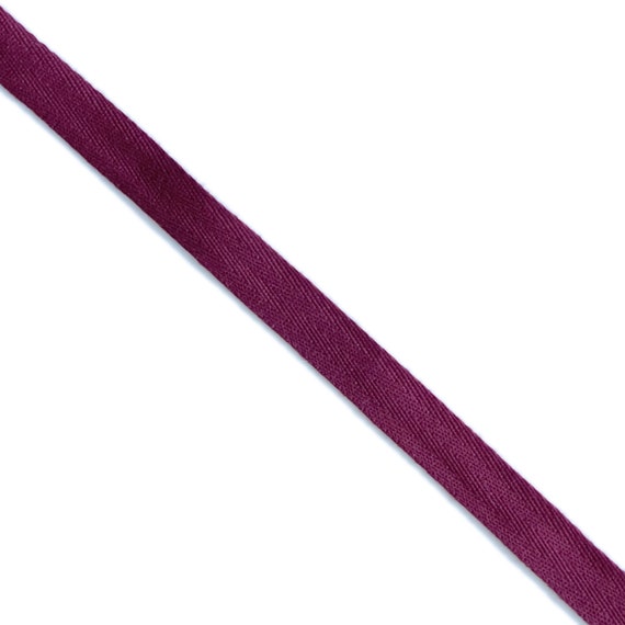 Burgundy Cotton twill tape (1/2") -  PetiteCocoCrafts Signature cotton ribbon collection (TRIM BASIC 10-1)
