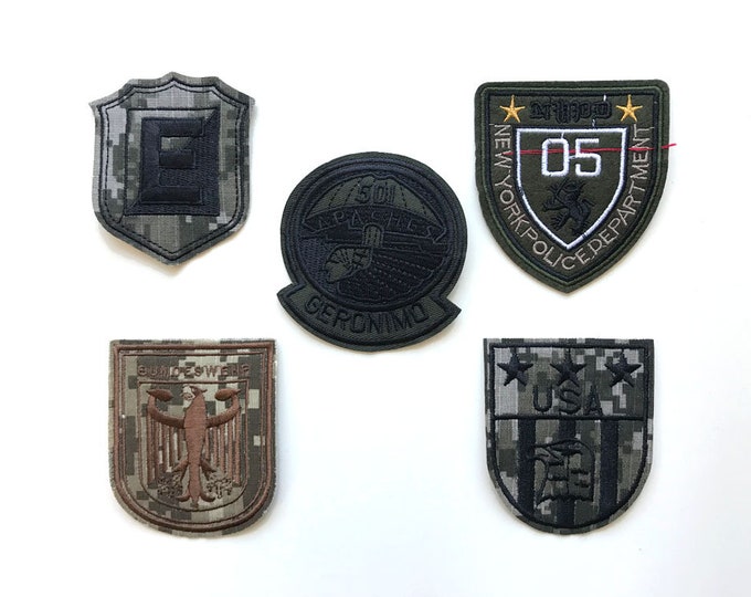 Various Military Applique, Iron on Patch, Sew on Patch