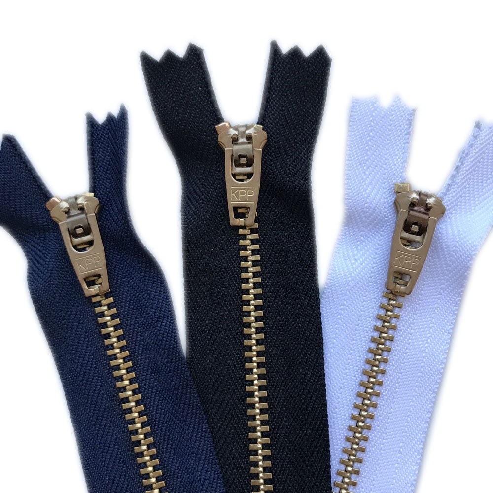 6 Zippers//Pack= Navy 2, Black 2, White 2 4,5,6,7 Over Kleshas Jeans Metal Zipper 7