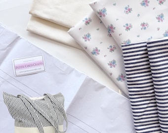 DIY Sewing Craft Kit – Make Your Own Tote Bag (Level 2 - Moderate), Fabric Included
