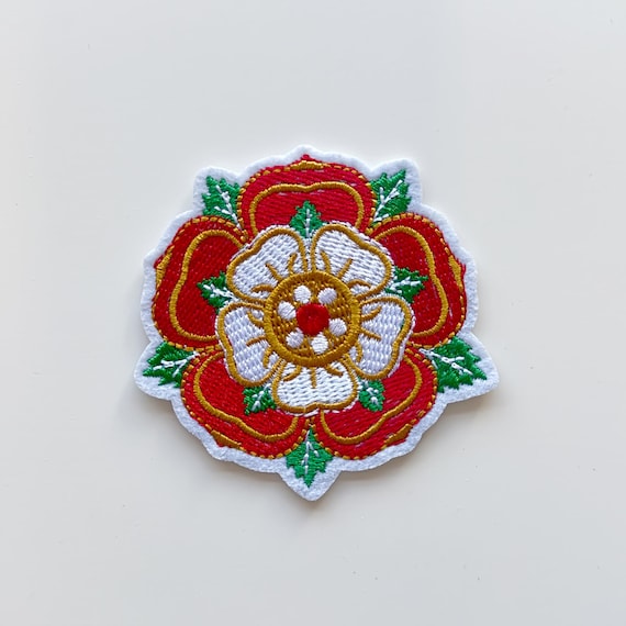 Oriental Poppy Embroidered Applique, Iron on Patch (PATCH 3)