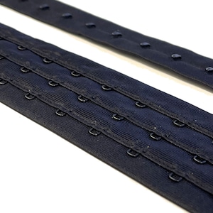 3 rows of eyes - Hook and Eye tape Black (Selling per yard) TRIM BASIC 11