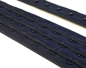 3 rows of eyes - Hook and Eye tape Black (Selling per yard) TRIM BASIC 11