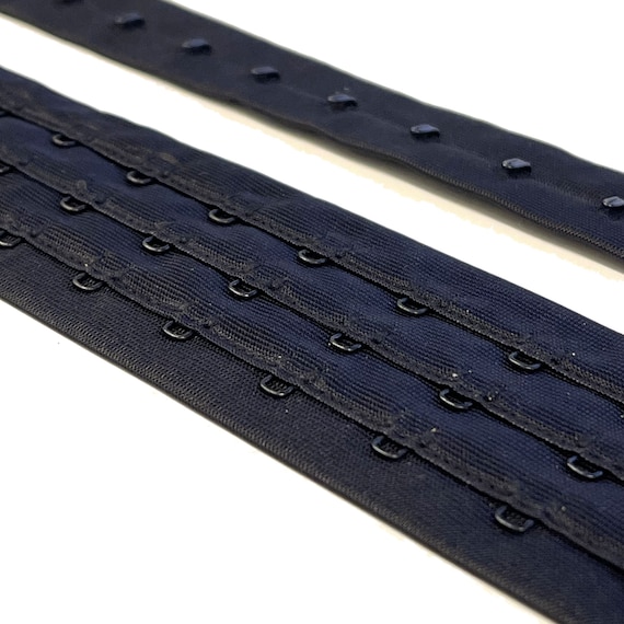 3 rows of eyes - Hook and Eye tape Black (Selling per yard) TRIM BASIC 11