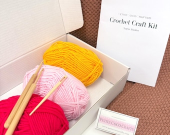 Crochet Your Way Atelier Box (Elite Set) – Complete Craft Kit with 5 Easy Projects for Beginner Crocheters!