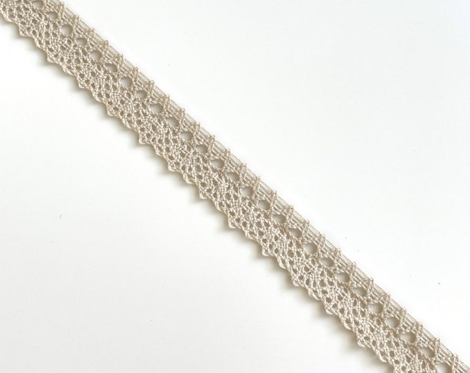 Natural 1" Width Cotton Edge Lace Trim  (LTF-1)