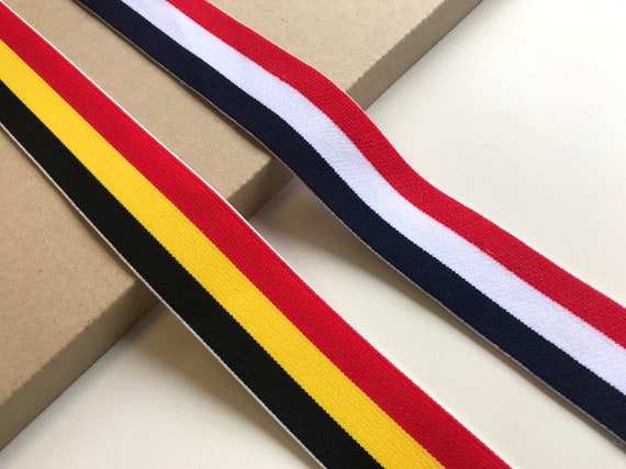 Multiple colorway 1 1/2" elastic band trim - Selling per yard (FT7-2)