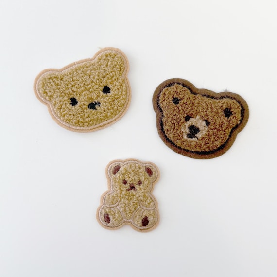 3 Various Bear Embroidery Applique, Sew on Patch (PATCH 3)