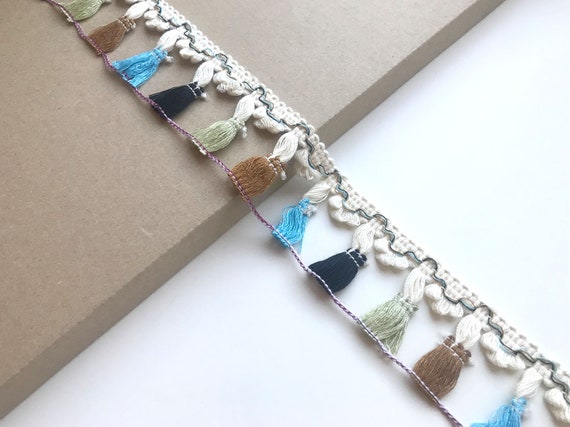 Multi fringe tassel tape trim