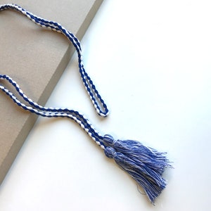 Blue Multi-color 50&quot; cotton TASSEL CORD STRING(FT5)