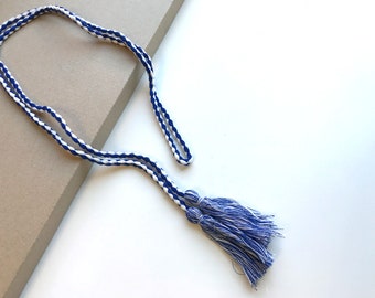 Blue Multi-color 50&quot; cotton TASSEL CORD STRING(FT5)