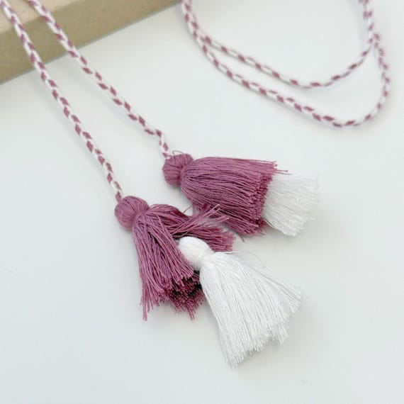 Two Tone Multicolor Tassel Cord Trim, Selling per Piece (FT7-1)