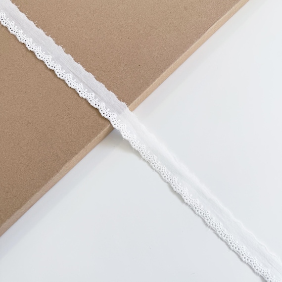 OFF White Cotton Eyelet Lace Trim 1" Width (LT2) - Selling Per Yard