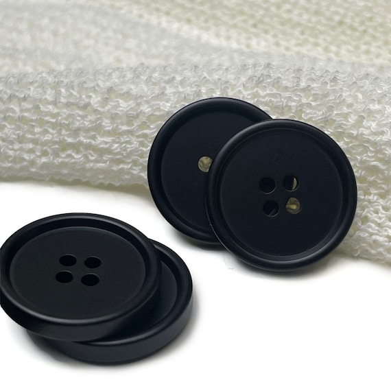 Matte Black Corozo Suit Button, BTC1204-24L, 28L, 32L, 36L (BUTTON3) - Selling per piece