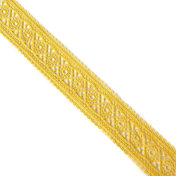 Yellow 2" Cotton Lace trim (LT32) - Selling Per Yard