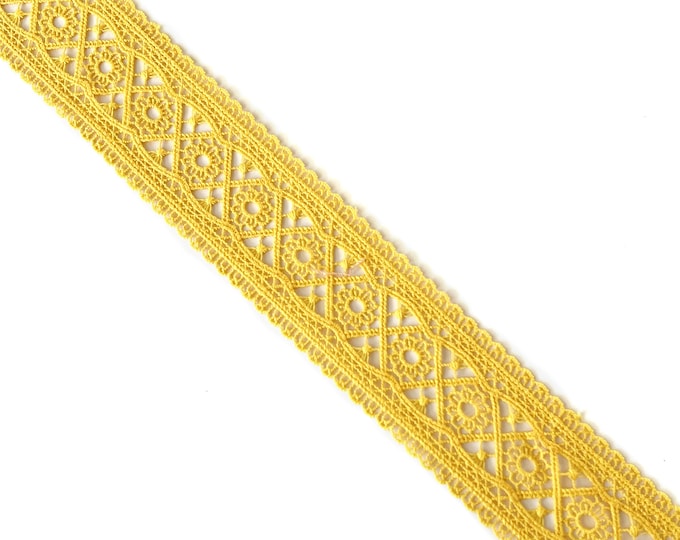 Yellow 2" Cotton Lace trim (LT32) - Selling Per Yard