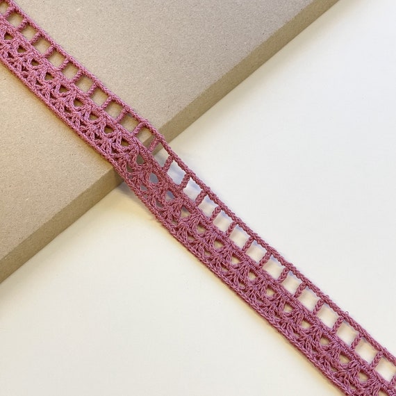 Crochet jacquard braided trim 1 3/8"(FT3)