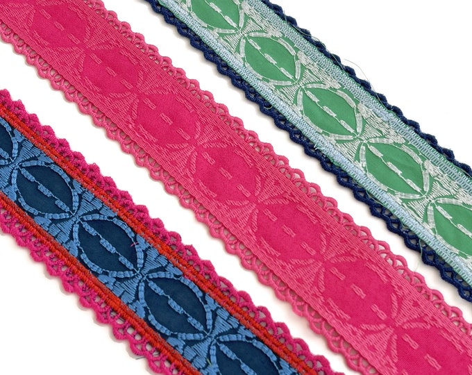 Multicolorway Oval Geometric Pattern Ribbon Trim 1 1/2" Width (FT4)