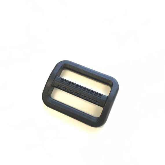 1" Inner width Plastic Buckle : Triglide/Sliplock, Strap Adjuster, Black (LOC Buckle Buttons)
