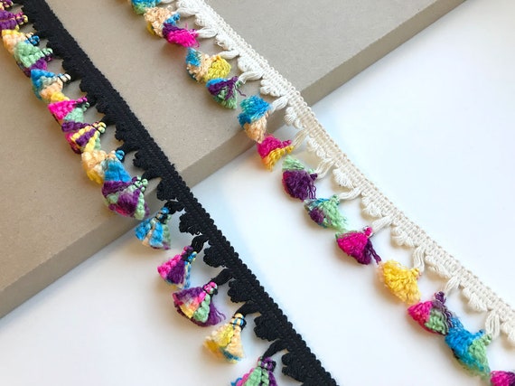 Multi color fringe tassel tape trim(FT7-1)