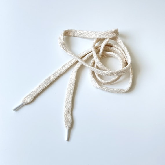 Beige Natural Draw Cord Strap with White Tab (ETC2)