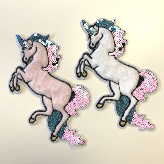 Unicorn Embroidered Applique, Sew on Patch