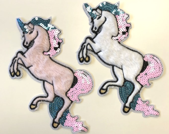 Unicorn Embroidered Applique, Sew on Patch