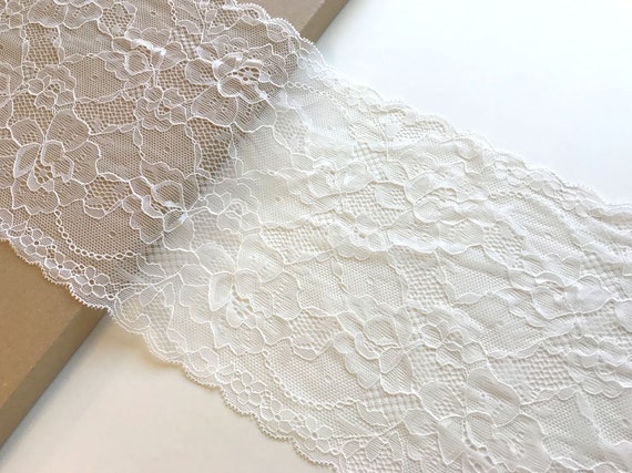 OFF White 7" width stretch lace trim (LT8)