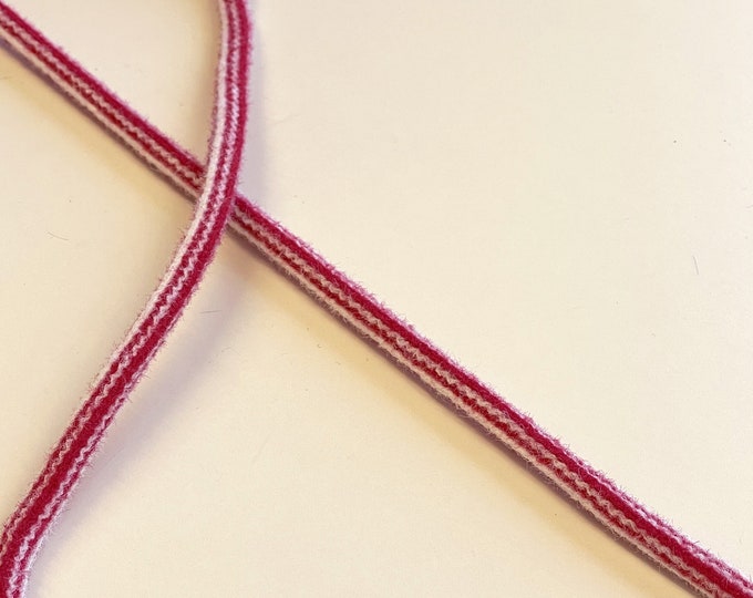 Red combo Square shaped Draw Cord Strap - 3/8"(Selling per yard) (TRIM BASIC 4)