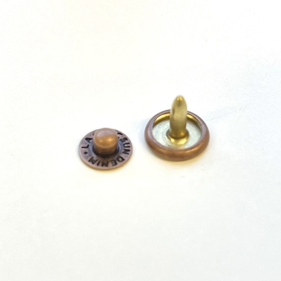 100SET/Pack - Antique Copper Nipple Rivets and Silver Nails: 12 Ligne (5/16inch = 7.5mm Diameter)
