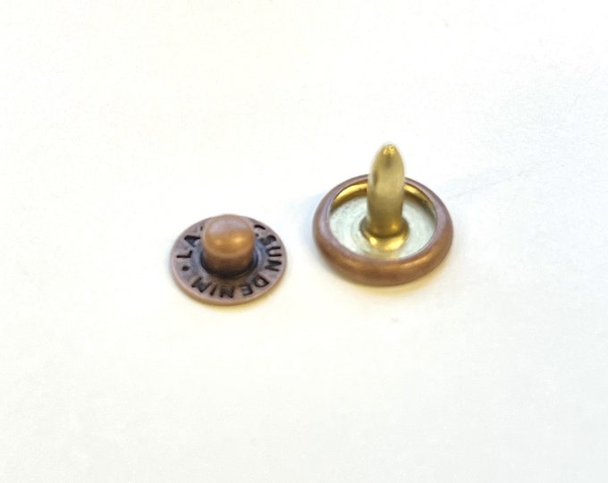 100SET/Pack - Antique Copper Nipple Rivets and Silver Nails: 12 Ligne (5/16inch = 7.5mm Diameter)