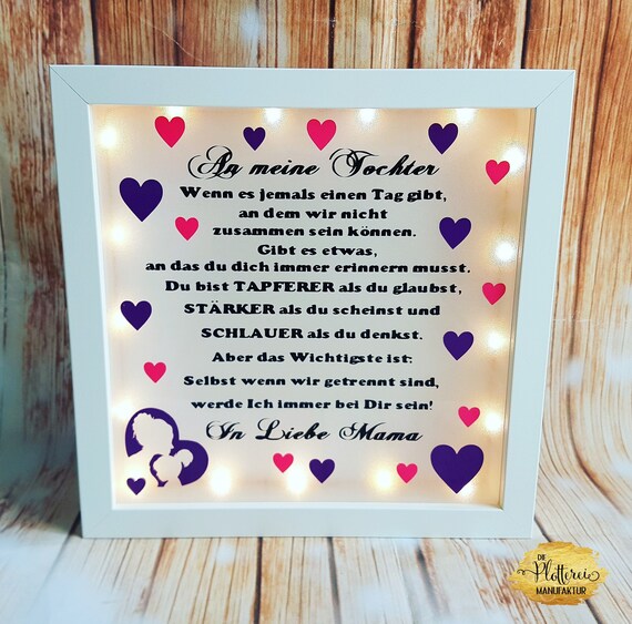 Geschenk Beleuchteter Bilderrahmen Beste Mama der Welt Leuchtbild