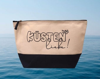 Kosmetiktasche Tasche Maritime handmade Küstenliebe Tüddelkram Etui Geschenk Meer personalisiert handmade individuell