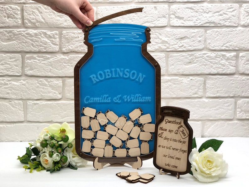 Guest Book Alternative Guest Book Mason Jar Wedding Guest Etsy